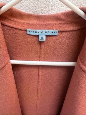 ANTONIO MELANI Coral Wool-Blend Trench Coat